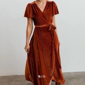 Baltic born, Andi ripped velvet wrap dress NWT - L